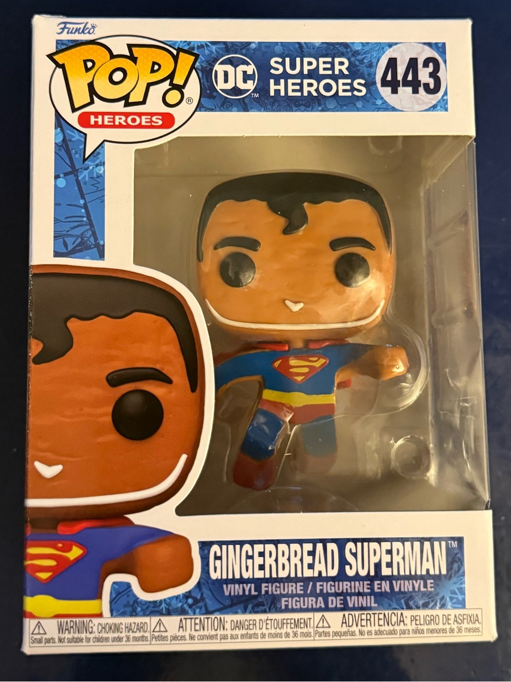 Funko Pop! Heroes Gingerbread Superman — Brown, Blue, Red
